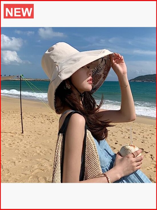Wide Brim Sun Hat Wired Edge Reversible Bucket Fishing Travel UV Protection main image 7